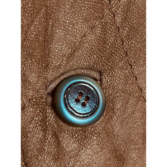 Botticelli Suede 100% PELLE Leather Jacket Size 46 Made in Italy Buttons Closure - Picture 11 of 14